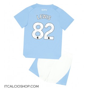 Manchester City Rico Lewis #82 Prima Maglia Bambino 2023-24 Manica Corta (+ Pantaloni corti)